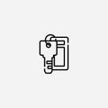 Door key vector icon sign symbol Royalty Free Stock Photo