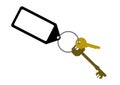 Door keys with key tag Royalty Free Stock Photo