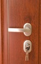 Door and keys to your new home Royalty Free Stock Photo