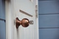 Door knob locks with keys Royalty Free Stock Photo