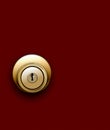 Door knob on red