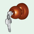 Door knob vector