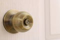 Door knobs on white doors Royalty Free Stock Photo