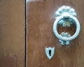 Door Knocker on a door, Siena, Tuscany, Italy Royalty Free Stock Photo