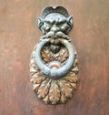 Door Knocker on a door, Siena, Tuscany, Italy Royalty Free Stock Photo
