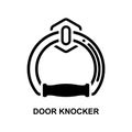 Door knocker icon isolated on background