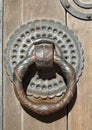 Door knocker, Lisbon cathedral Royalty Free Stock Photo