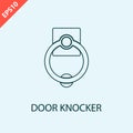 door knocker logo design vector flat isolated illustration