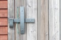 Wooden door latch Royalty Free Stock Photo