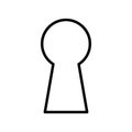 Door line keyhole icon