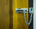 Door lock chain Royalty Free Stock Photo