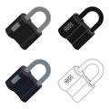 Door lock. Code lock single icon in cartoon style vector symbol stock illustration web. Royalty Free Stock Photo