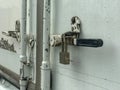 Door lock of the container truck Royalty Free Stock Photo