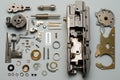 door lock parts disassembled for repair Royalty Free Stock Photo