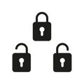 door locks icons. Security icon set. Vector illustration. Royalty Free Stock Photo