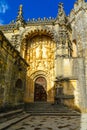 Door of the main church, Convent of Christ, Tomar Royalty Free Stock Photo