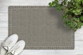 Door mat mockup for text or design Royalty Free Stock Photo