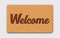 Door Mat Welcome, vector illustration Royalty Free Stock Photo