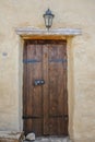 The door in Medieval fortress in Rasnov Royalty Free Stock Photo