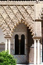 The door in Moorish Castle Alcazar, Sevilla, Spain