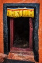 Door of Tsemo gompa. Leh, Ladakh, India Royalty Free Stock Photo