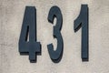 The Door Number 431 in Grey