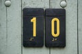 Door number sign plate with braille