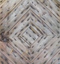 The door of the old country house is made of diagonal planks and rusty nails Royalty Free Stock Photo