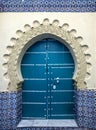 Door of old mosque, Tanger, Morocco Royalty Free Stock Photo