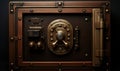 Door of old security safe box Royalty Free Stock Photo