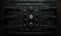 Door of old security safe box Royalty Free Stock Photo