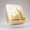 Door Open icon. Golden Door Open symbol on matte gold plate Royalty Free Stock Photo