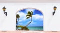 Door open palm beach Royalty Free Stock Photo