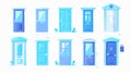 Door Opening and Closing Stages Sequence Illustration