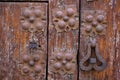 Door ornament background in Segovia Royalty Free Stock Photo