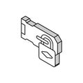 door padlock isometric icon vector illustration Royalty Free Stock Photo