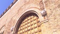 Door of Palazzo dei trecento in Treviso in Italy