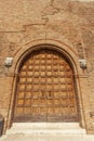 Door of Palazzo dei trecento in Treviso in Italy