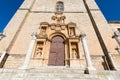 Door of Parish Santa Ana in Penaranda de Duero