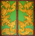 Door pattern Lai Kanok thai