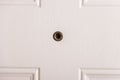 Door peephole close up