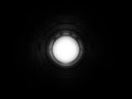 Door peephole lens blur spotlight graphic in black background Royalty Free Stock Photo