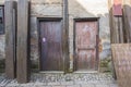 Door plank of small shops