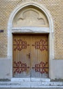 Door on the Roman Catholic church of the Immaculate Virgin Mary Royalty Free Stock Photo