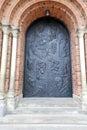 Door of Roskilde cathedral Royalty Free Stock Photo