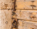 Door. Rusty.. Wooden. Locks. Iron Royalty Free Stock Photo