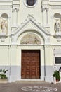 Door on Saint Francis of Paola church in Pizzo Calabro village in Calabria