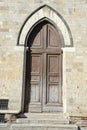 Door of Salimbeni palace on Duomo square at Siena Royalty Free Stock Photo