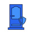 door security lock shield icon Royalty Free Stock Photo