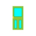 Door security symbol house style vector. Entry home closeup interior